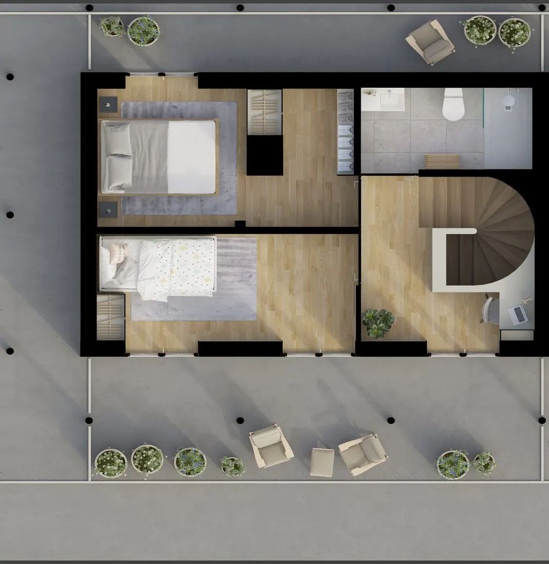 Planta do T2, opção A – piso 2