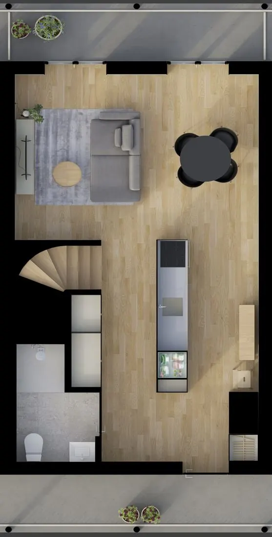 Planta do T2, opção B – piso 1